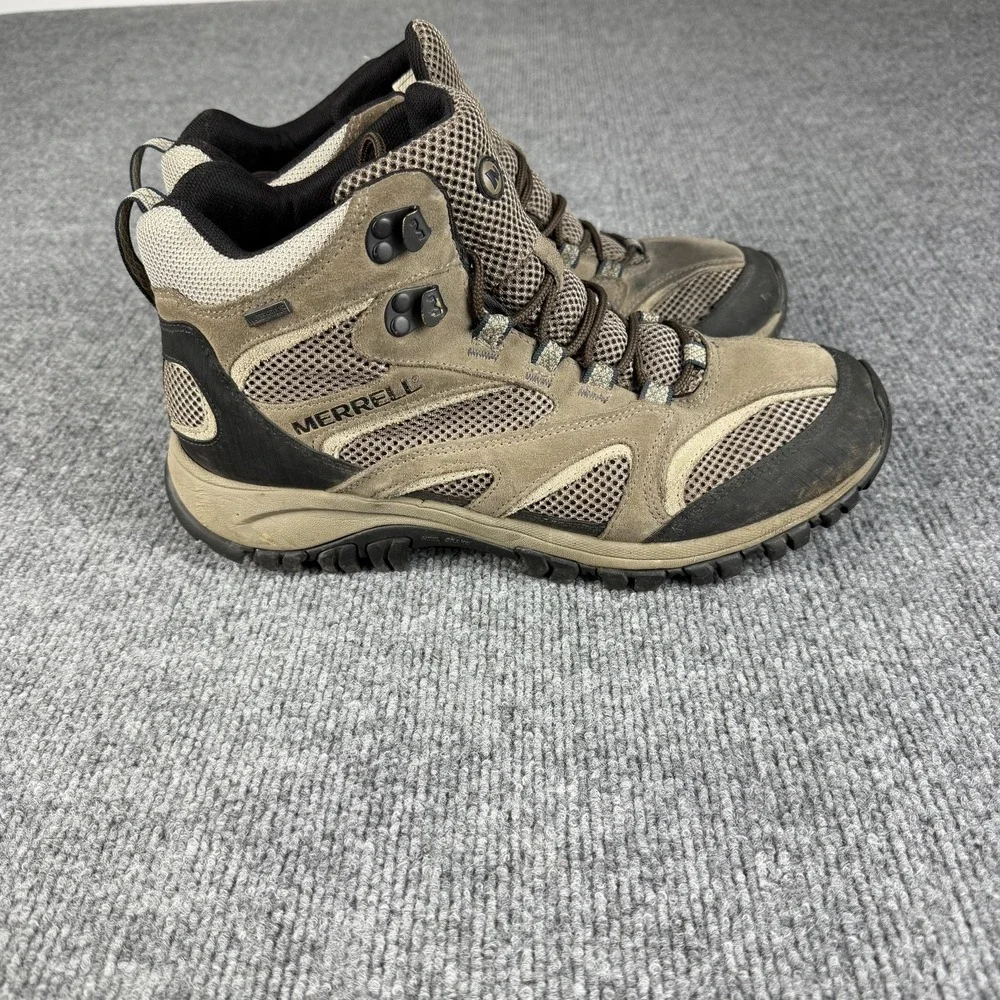 Merrell Boots Mens Size 10.5 Brown Boulder Trail Hiking Combat Air Cushion‎